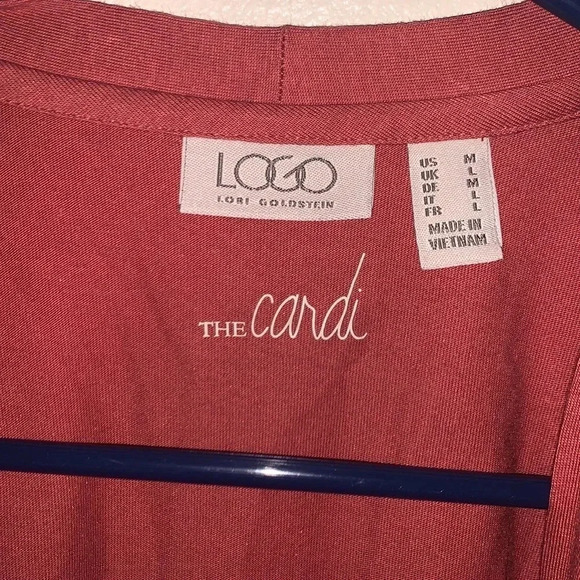 LOGO Principles by Lori Goldstein Cotton Modal Open Cardigan Size Medium - Picture 5 of 6